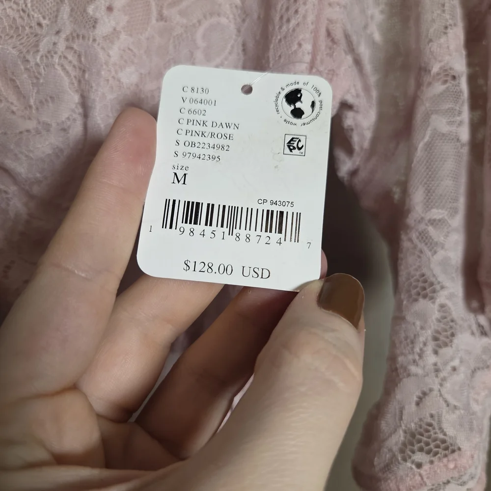 Free People Dusty Rose Lace Mini Dress Set - Picture 3 of 6